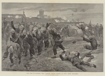 The War in Eastern Asia, Chinese Troops Trying to Save Their Artillery